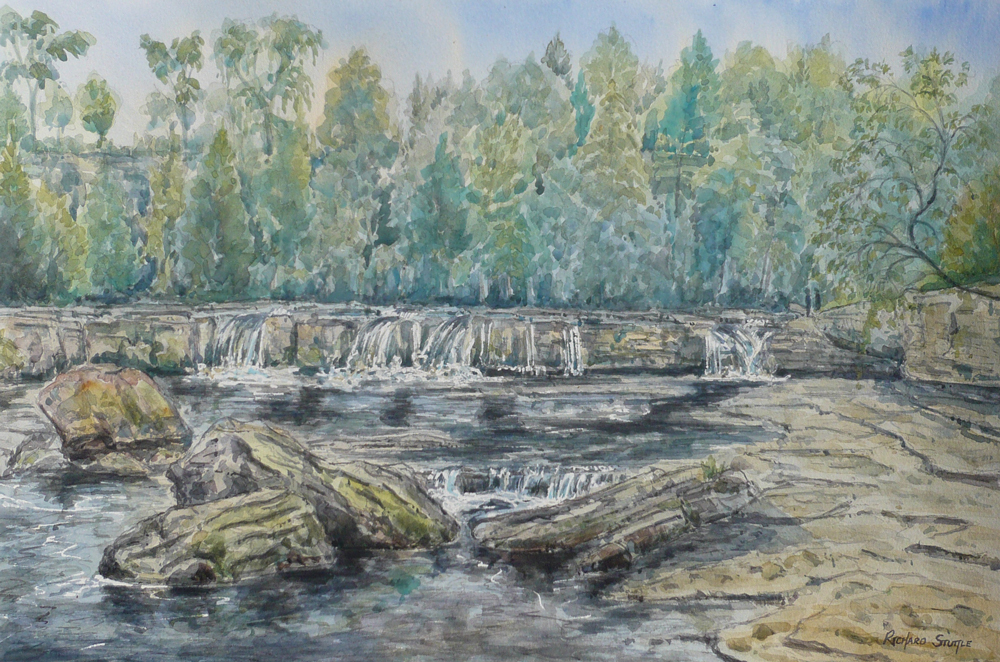 Ayesgarth Falls Art by Richard Stuttle